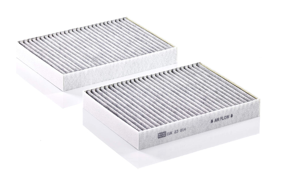 Mann Filter close-up of activated carbon layer highlighting odor control