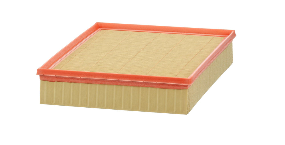 Mann Filter pleated media close-up highlighting durable embossed paper