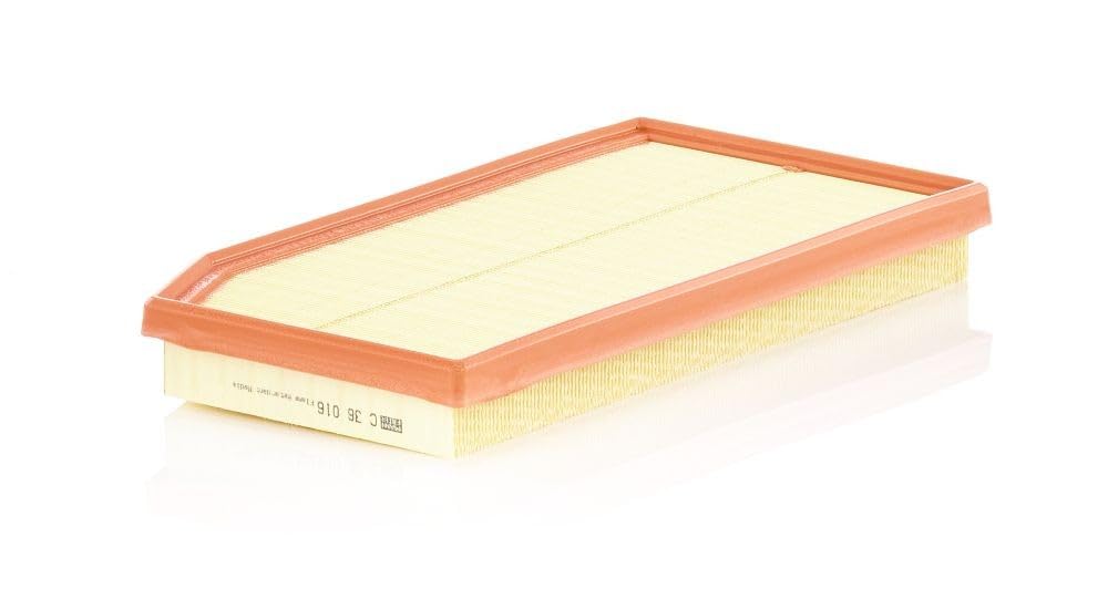 MANN-FILTER C 36 016 front packaging showing fit and label, ensures correct part selection