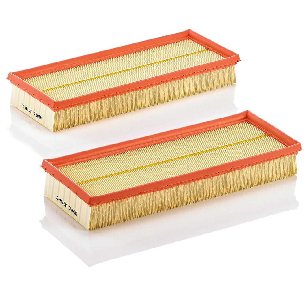 Mann Filter close-up of embossed pleats, provides stable long-lasting filtration