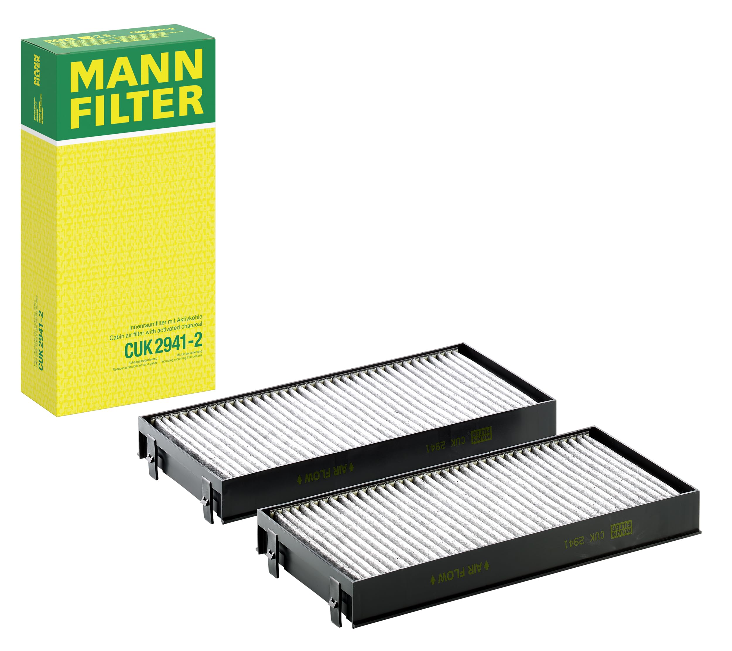 Mann Filter CUK 2941-2 front packaging showing model and fit benefit