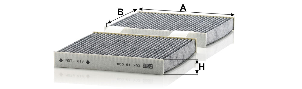 MANN-FILTER cabin filter installed in BMW ventilation housing illustrating easy replacement and fit