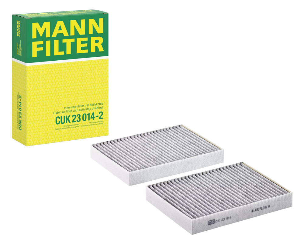 Mann Filter CUK 23 014-2 front packaging showing model and benefit