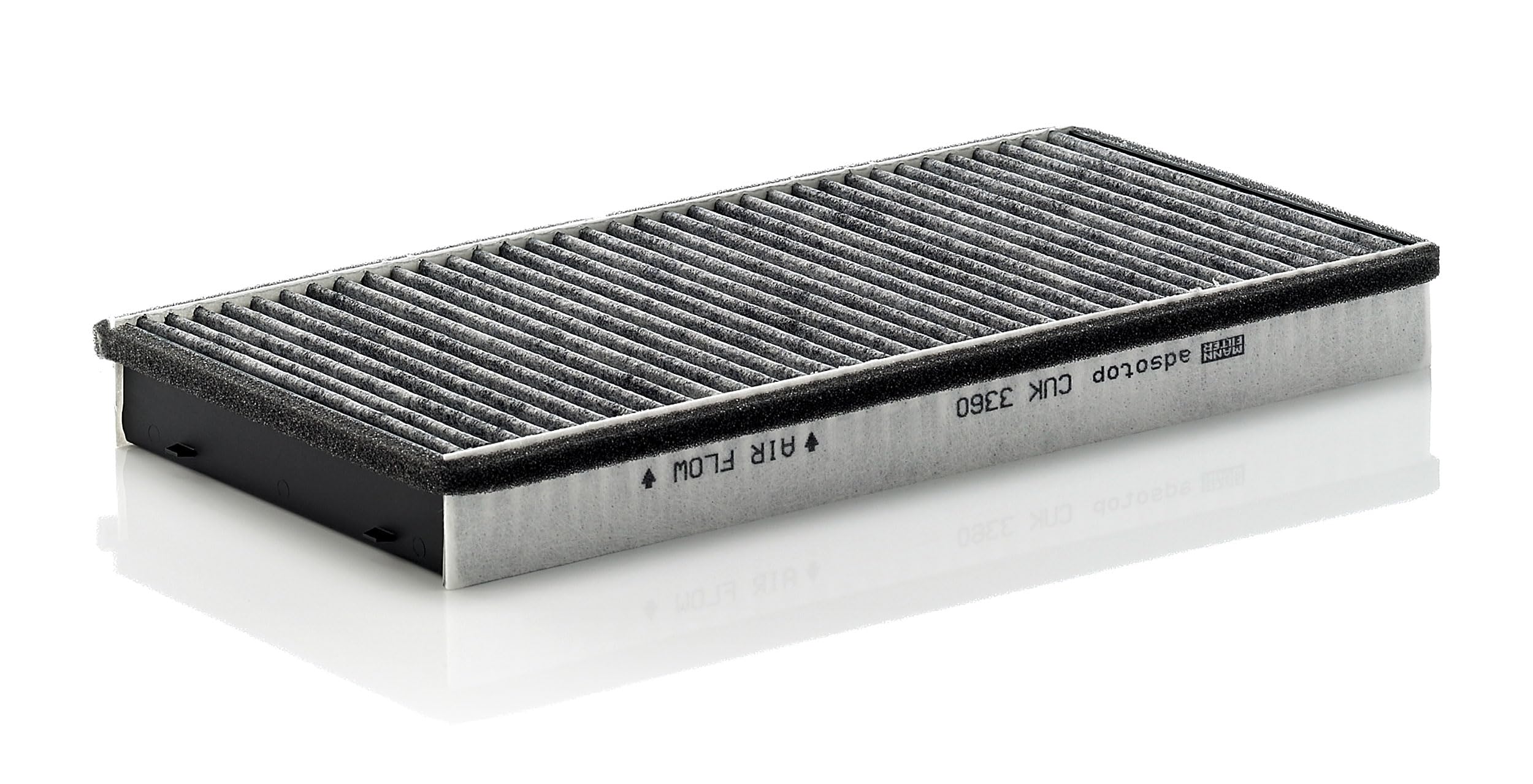 Mann-Filter CUK 3360 charcoal layer detail highlighting odor control