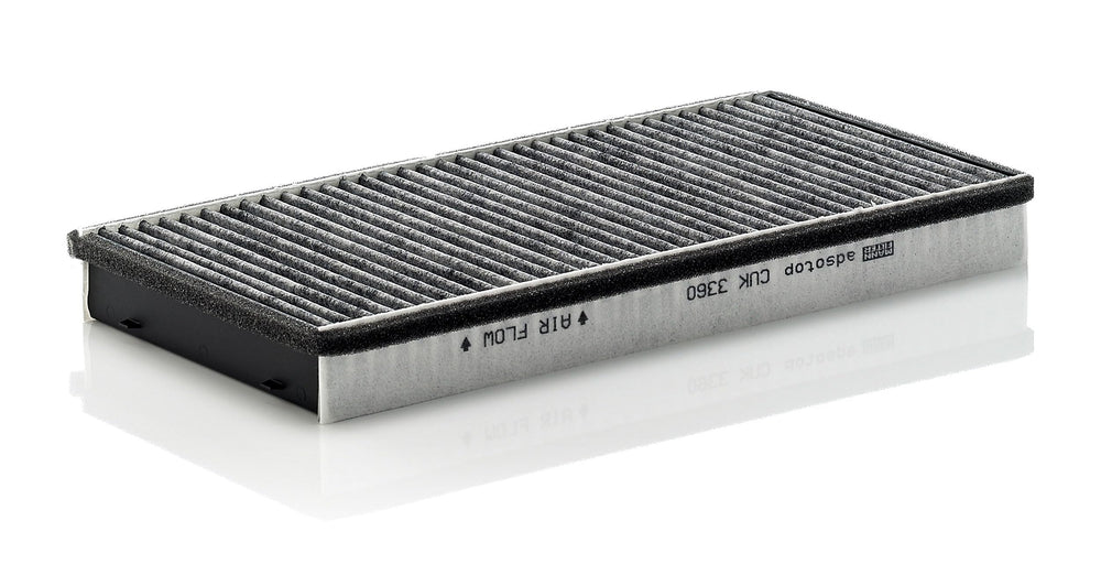 Mann-Filter CUK 3360 charcoal layer detail highlighting odor control