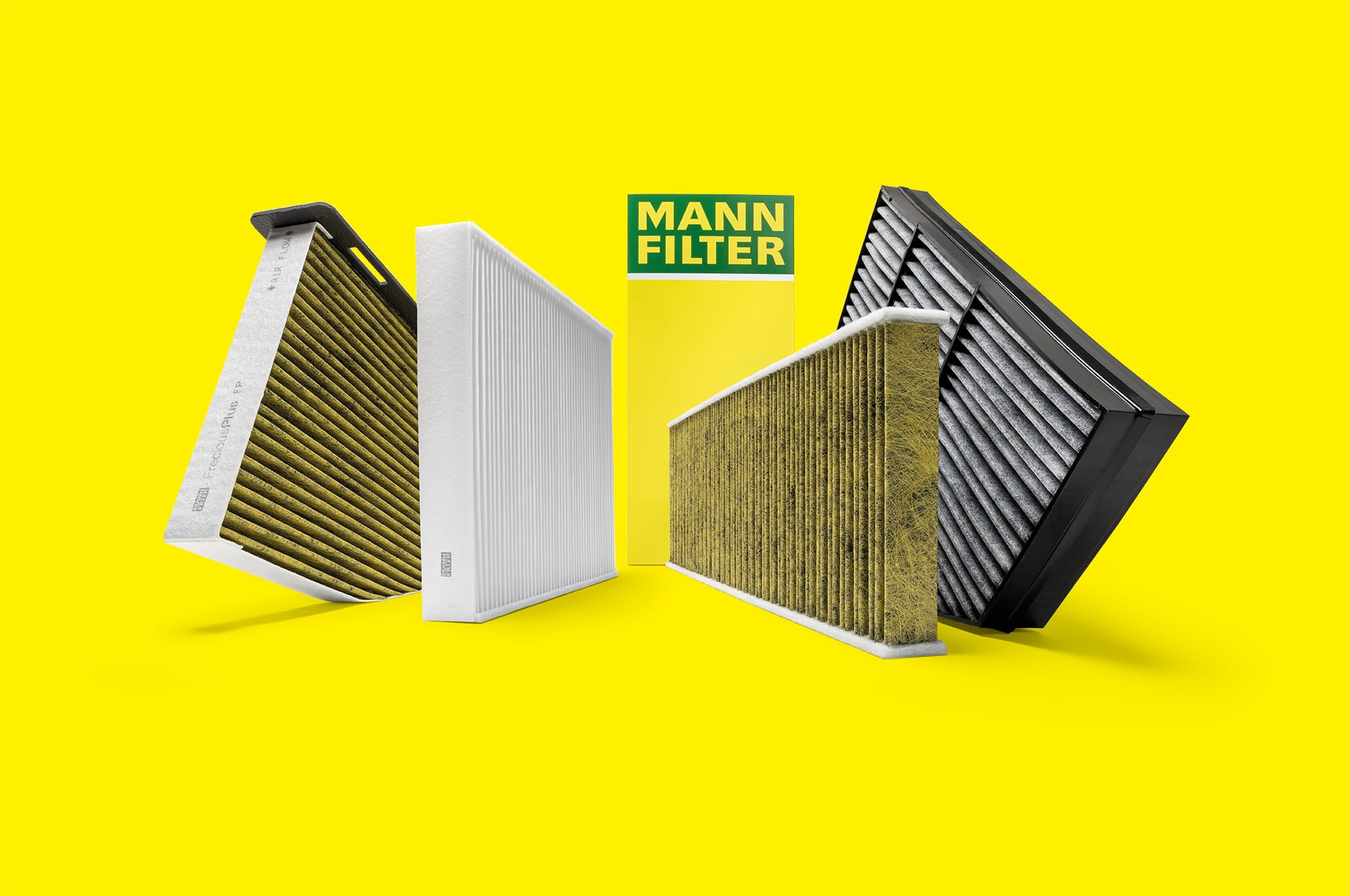 Mann Filter media texture and sealed edges showing durable construction