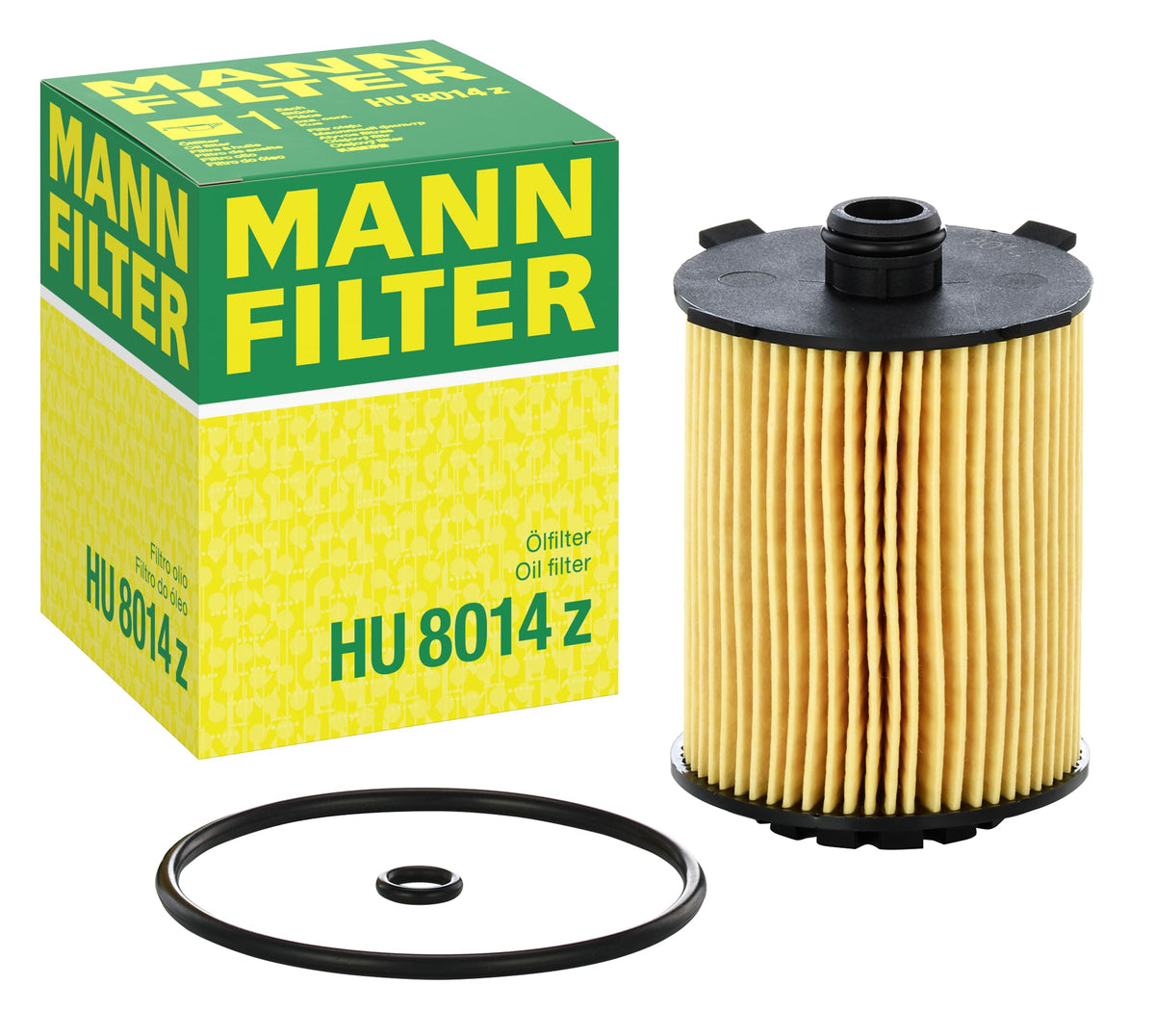 Mann Filter HU 8014 z front view showing cartridge fit and trusted reliability
