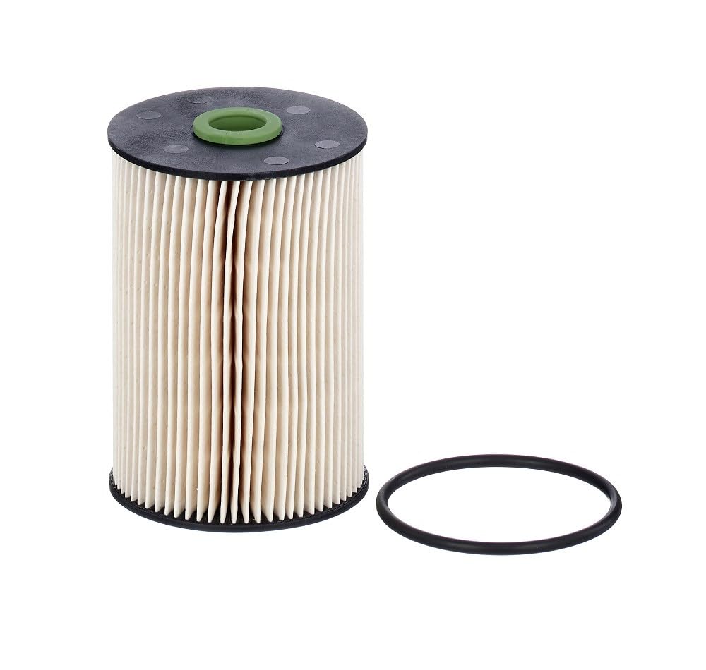 MANN-FILTER front view showing compact fuel filter and clear dimensions for confident fit
