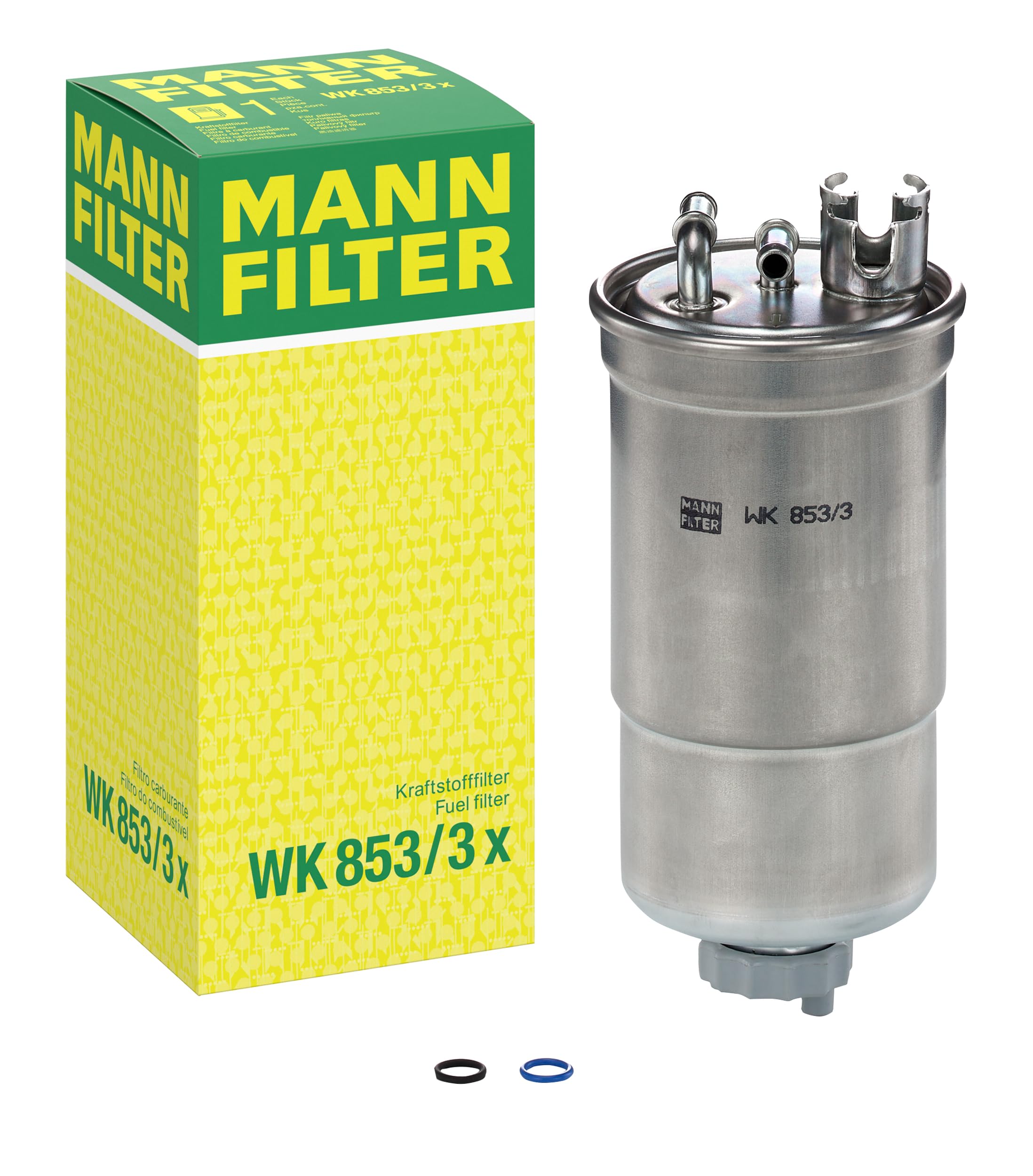 Mann Filter WK853/3X front view showing compact design and quick identification benefit