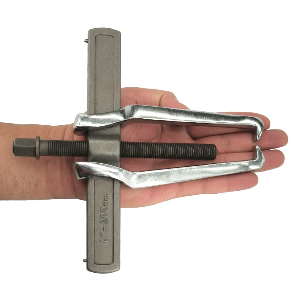 MANNIFEN puller beside ruler showing 8-inch scale for easy size and reach verification