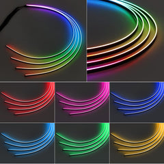 MAODANER Dreamcolor strip installed on dashboard creating ambient mood lighting