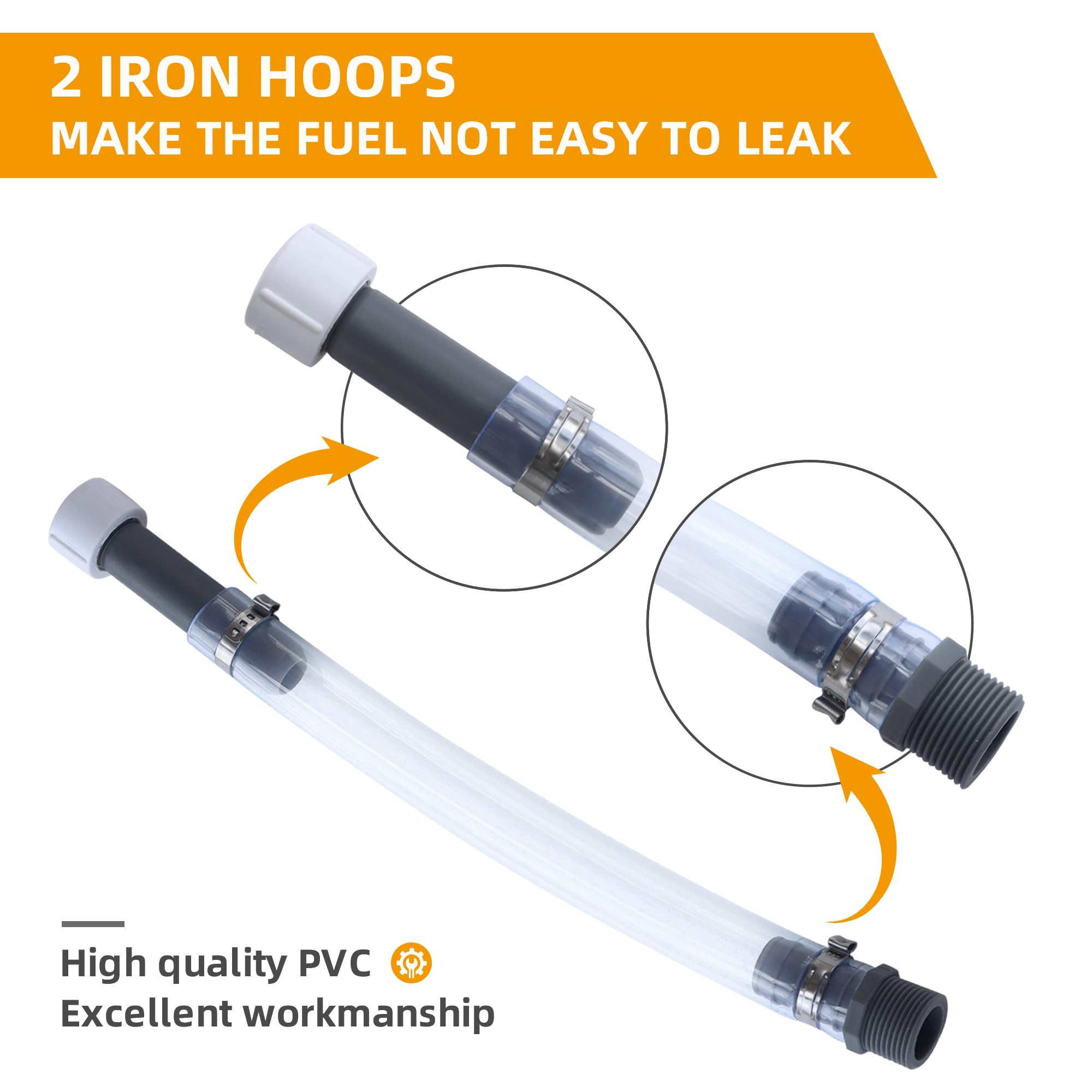 mapleza flexible PVC hose bent around roll cage for easy routing benefit