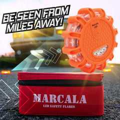 Marcala flares neatly stored inside carry bag for organized transport