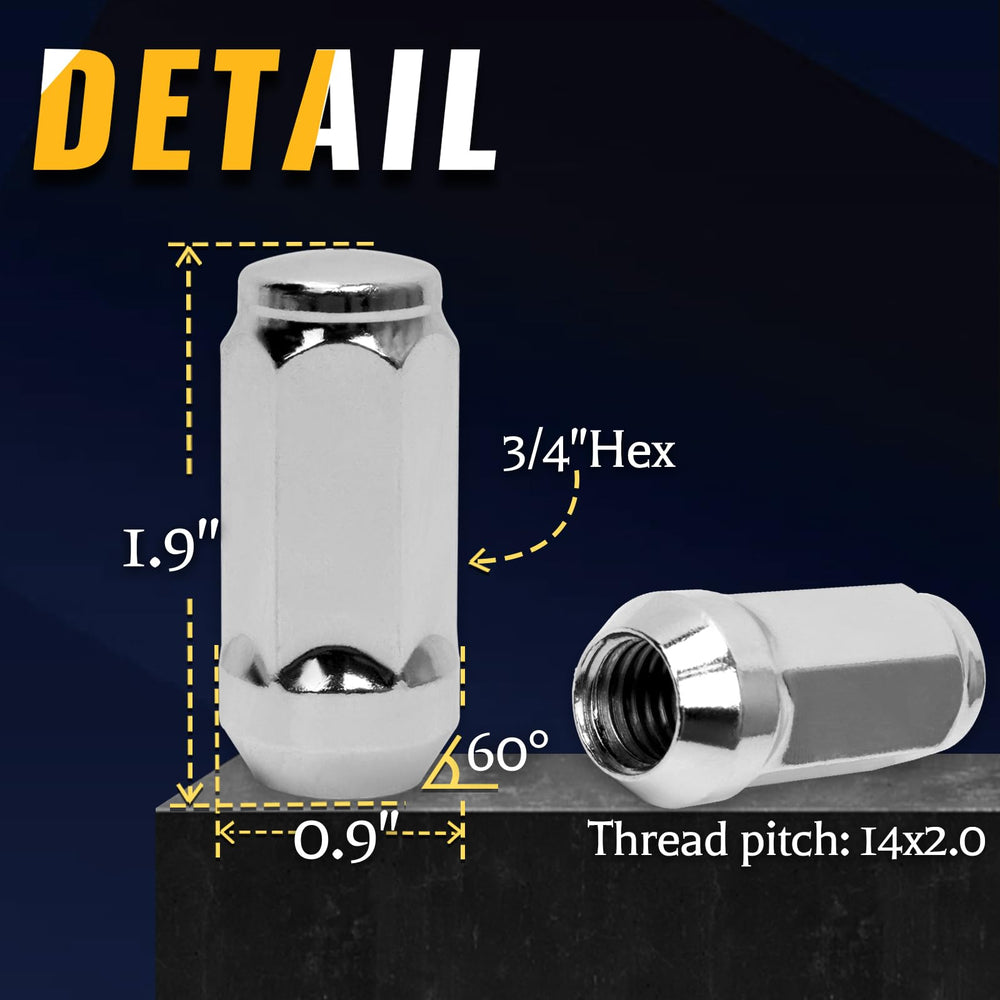 Mardarth close-up of thread and 60° conical seat for secure wheel fit