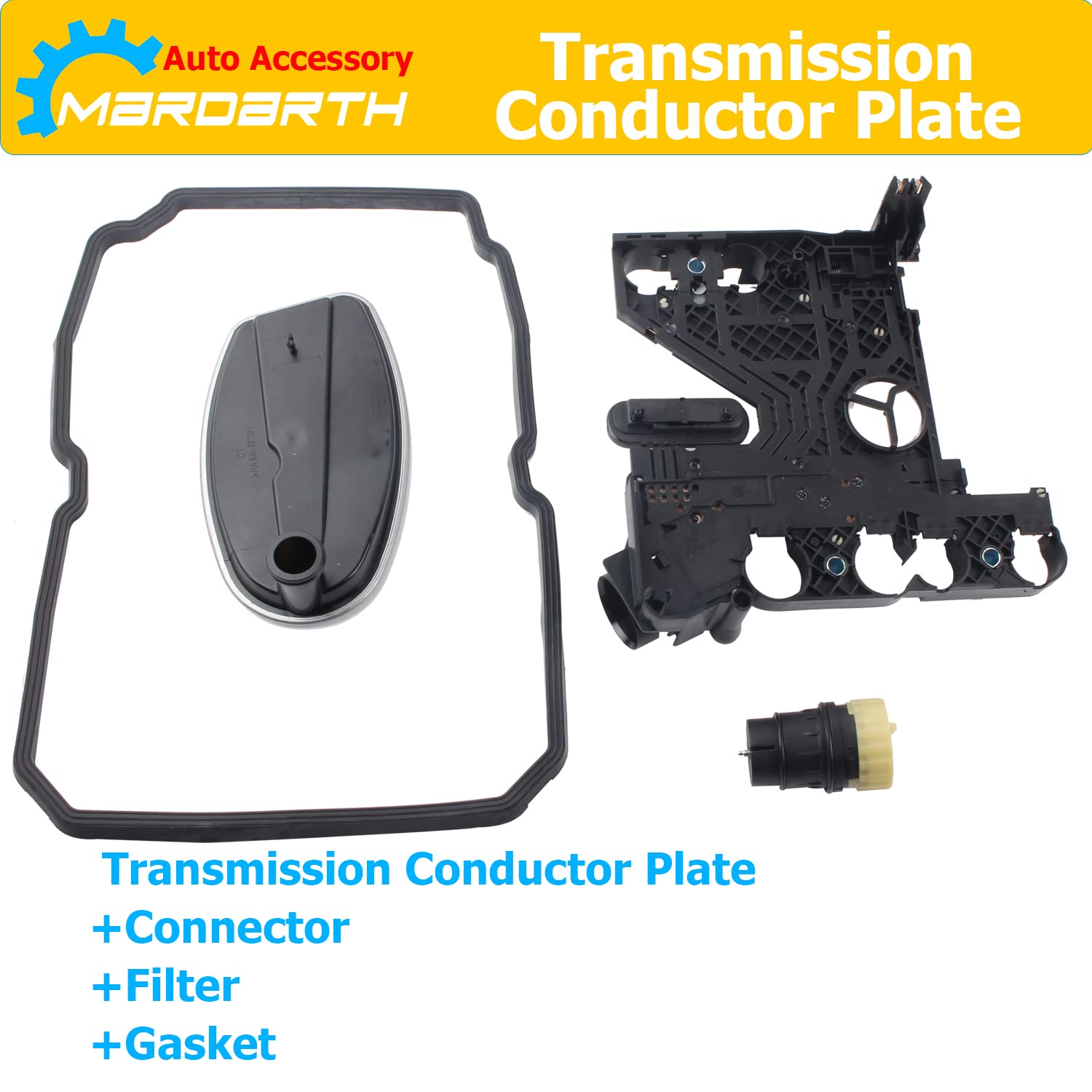 Mardarth filter and rubber pan gasket laid out for complete replacement