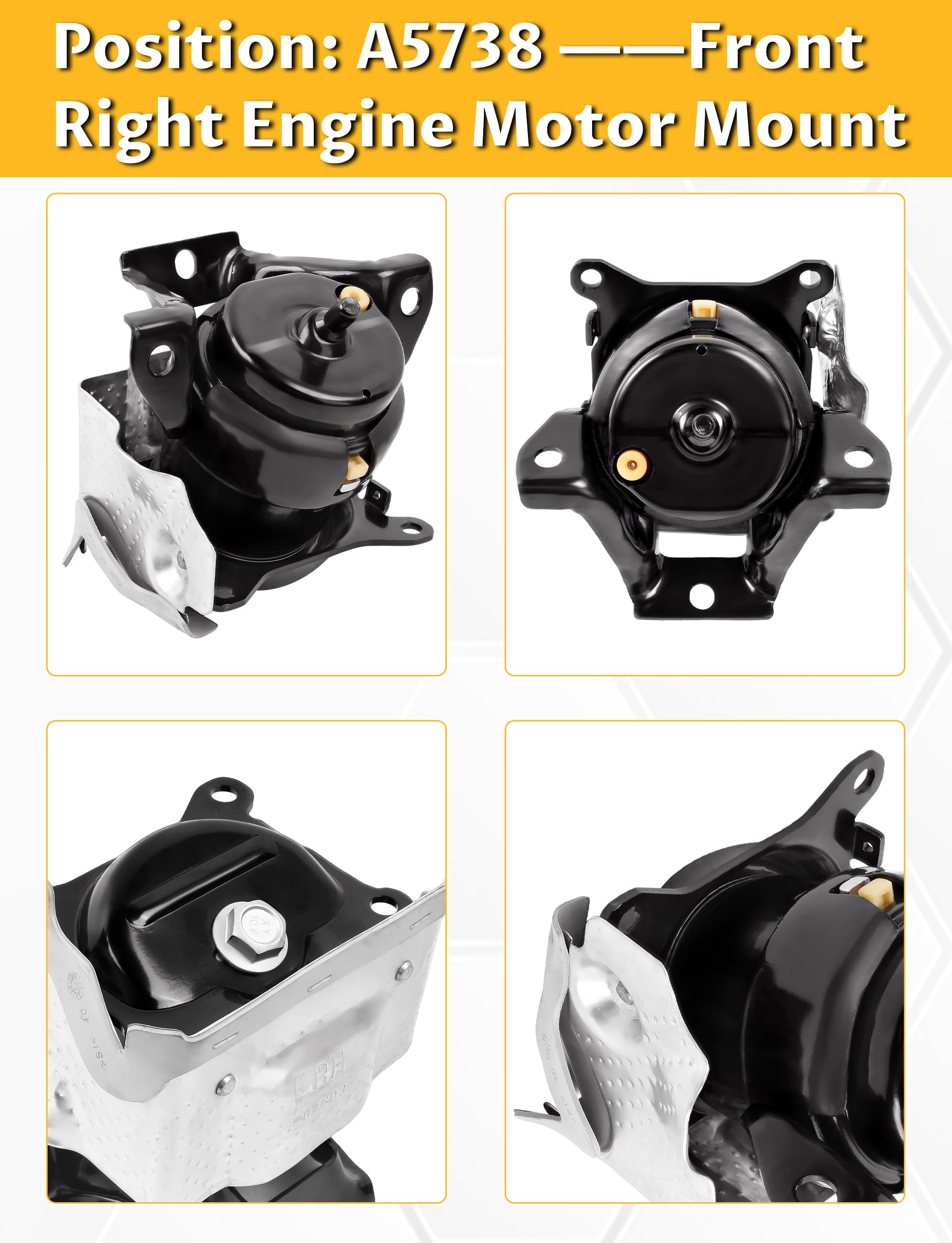 Mardarth mount installed on engine demonstrating correct fit and reduced vibration benefit