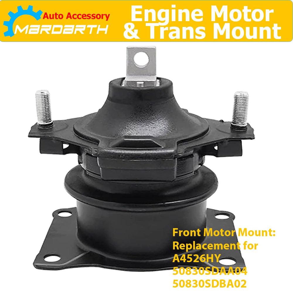 Mardarth side profile of engine mount highlighting mounting points for secure engine support