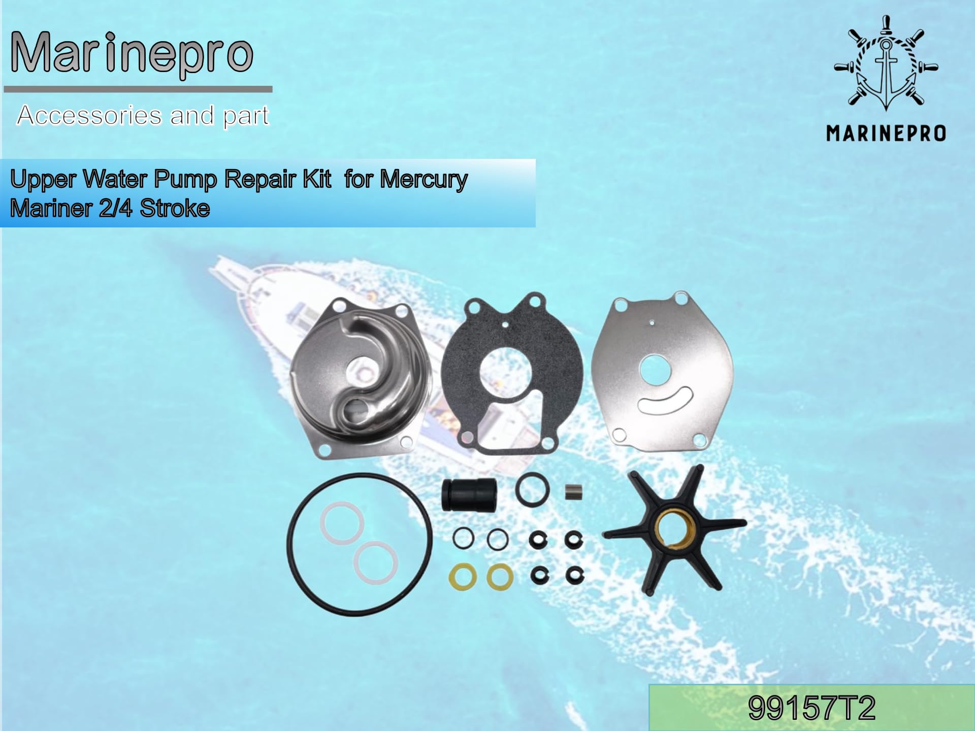 Marinepro full kit components laid out for straightforward repair