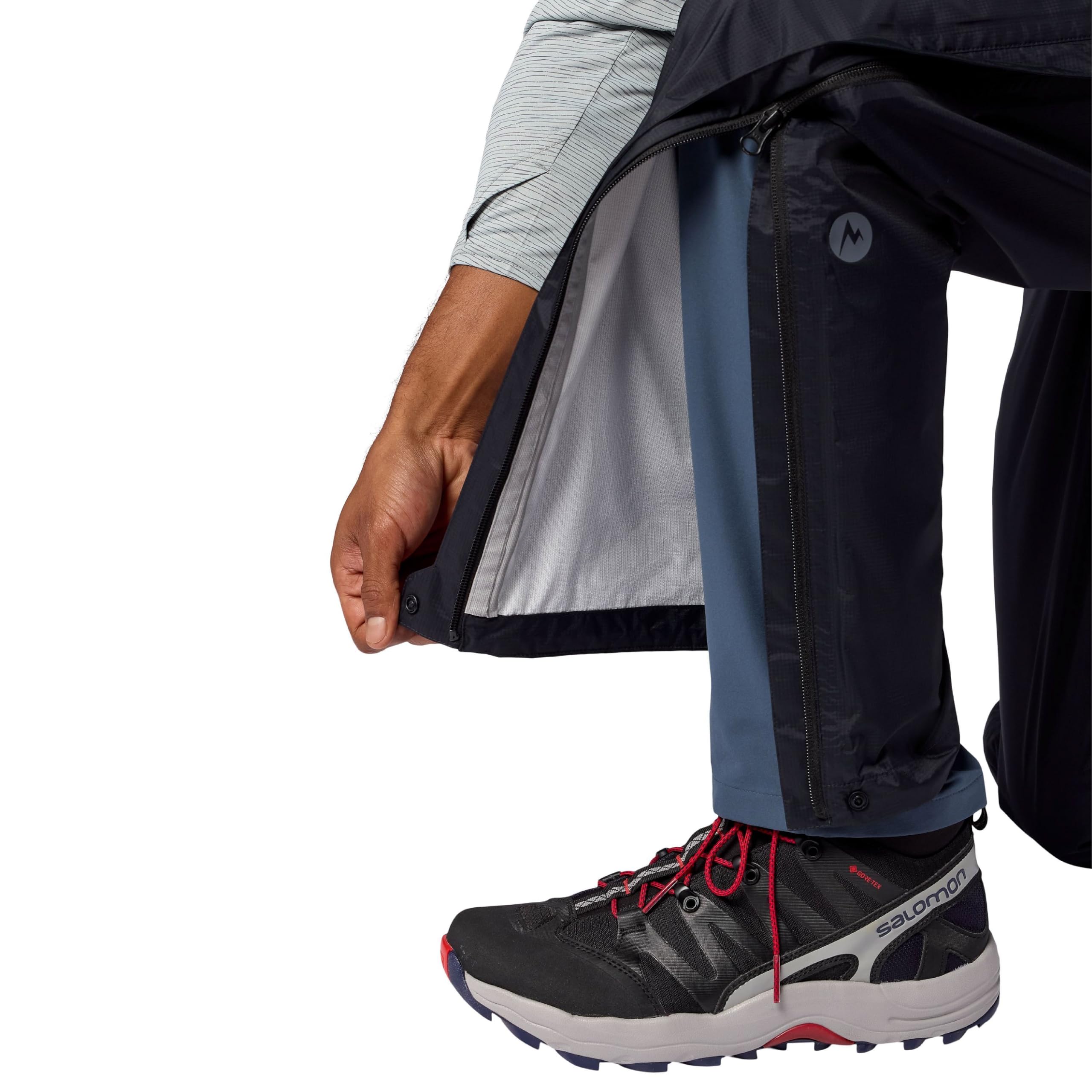 MARMOT hem and zipper detail displaying storm flap protection