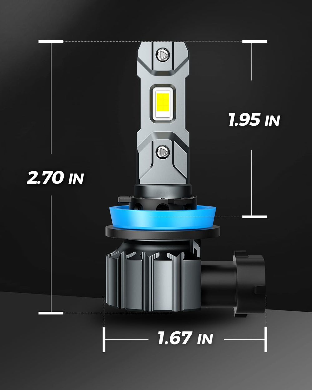 Marsauto bulb installed in headlight assembly for improved night vision