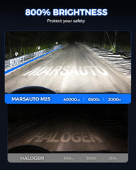 Marsauto close-up of bulb chip highlighting brighter output