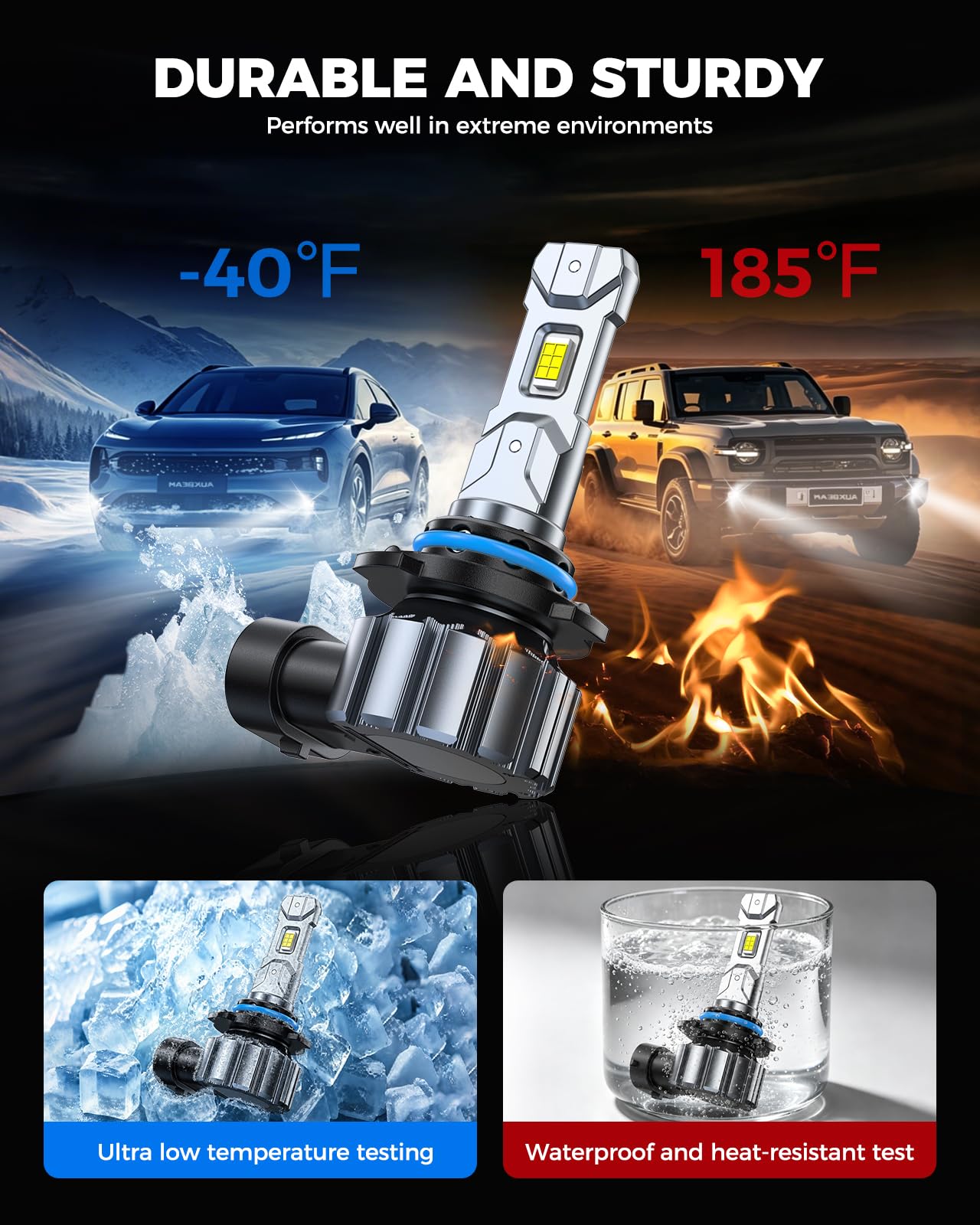 Marsauto M1S sealed base and aluminum shell close-up highlighting IP68 weather resistance