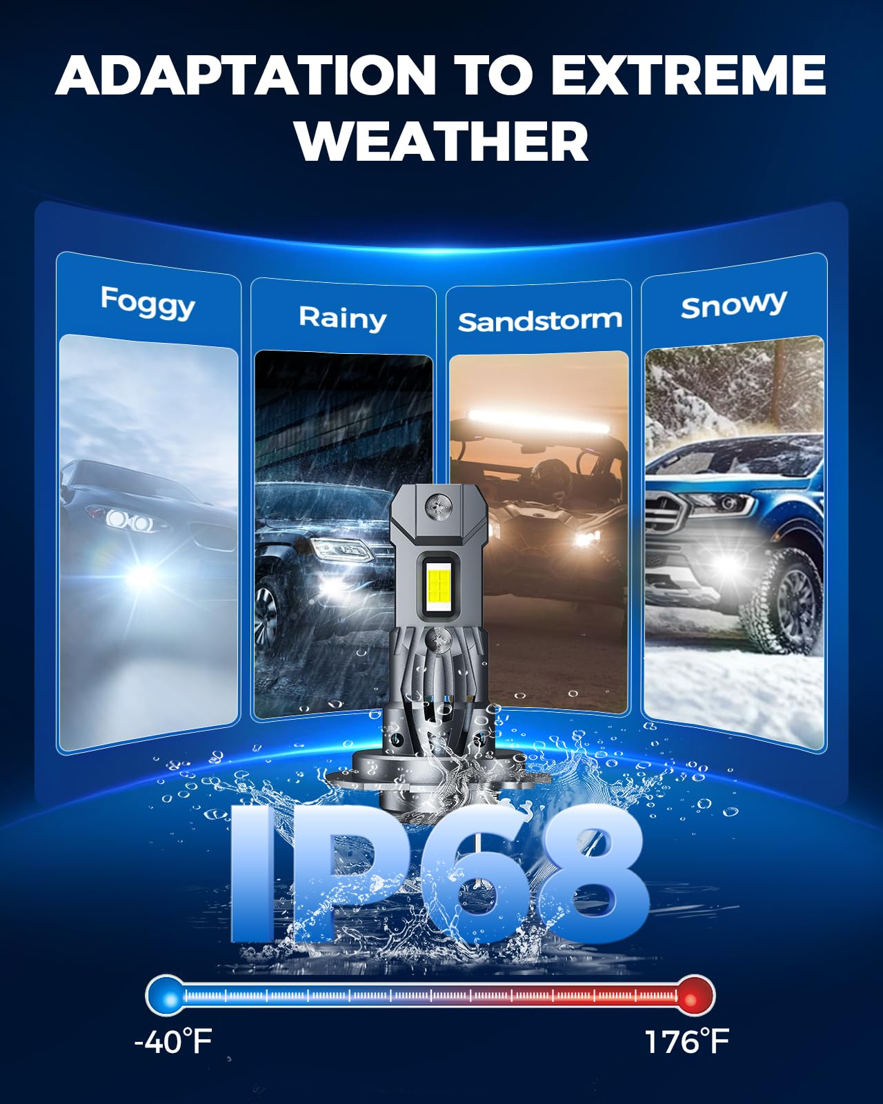 Marsauto M1S under water splash demonstrating IP68 weather protection