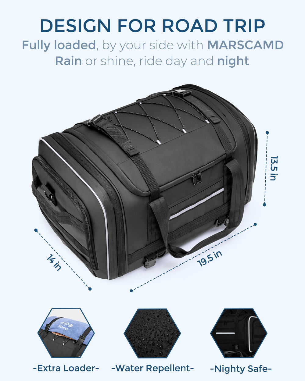 Marscamd rigid bottom panel close-up preventing sagging and protecting gear