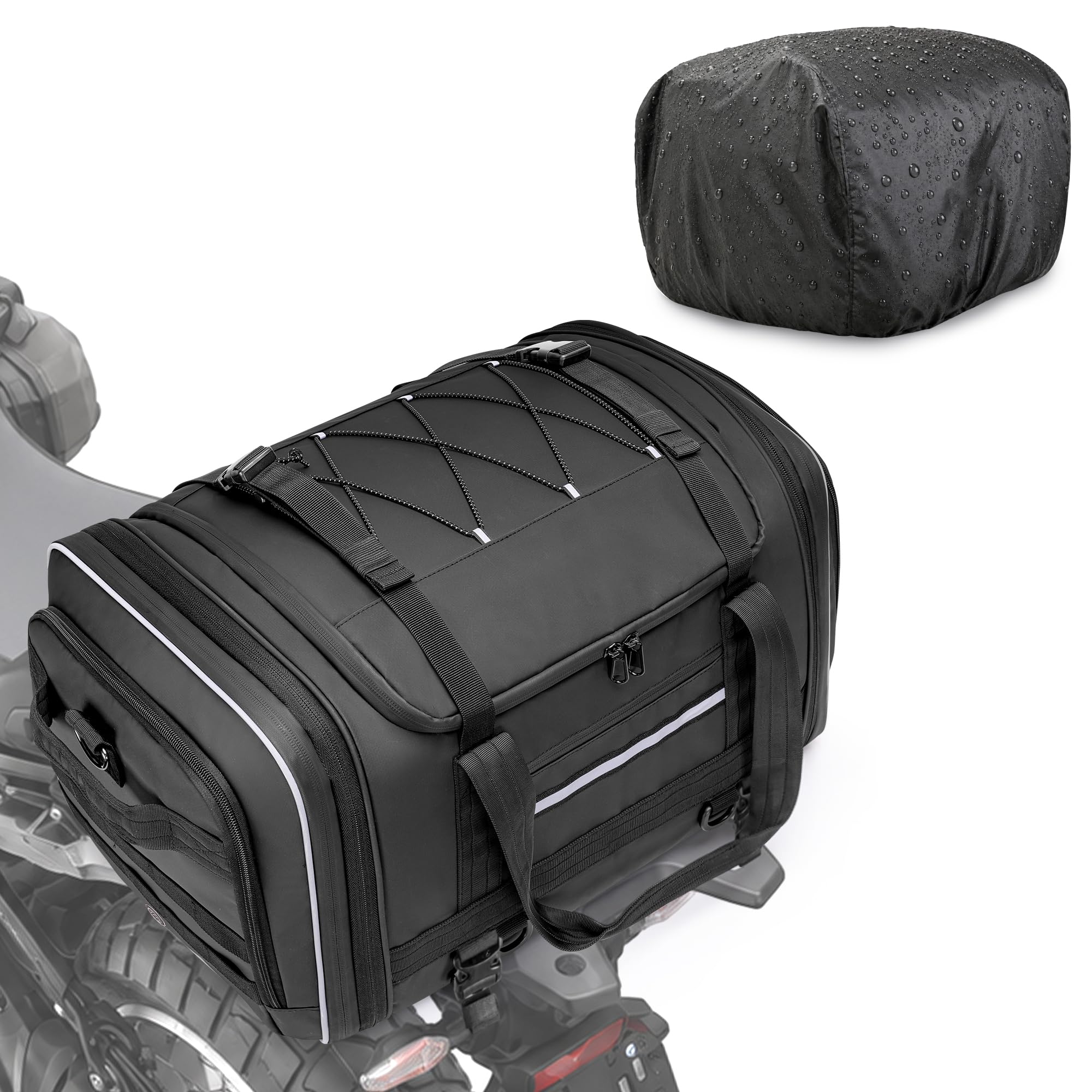 Marscamd tail bag front view showing compact profile and quick access — durable protection