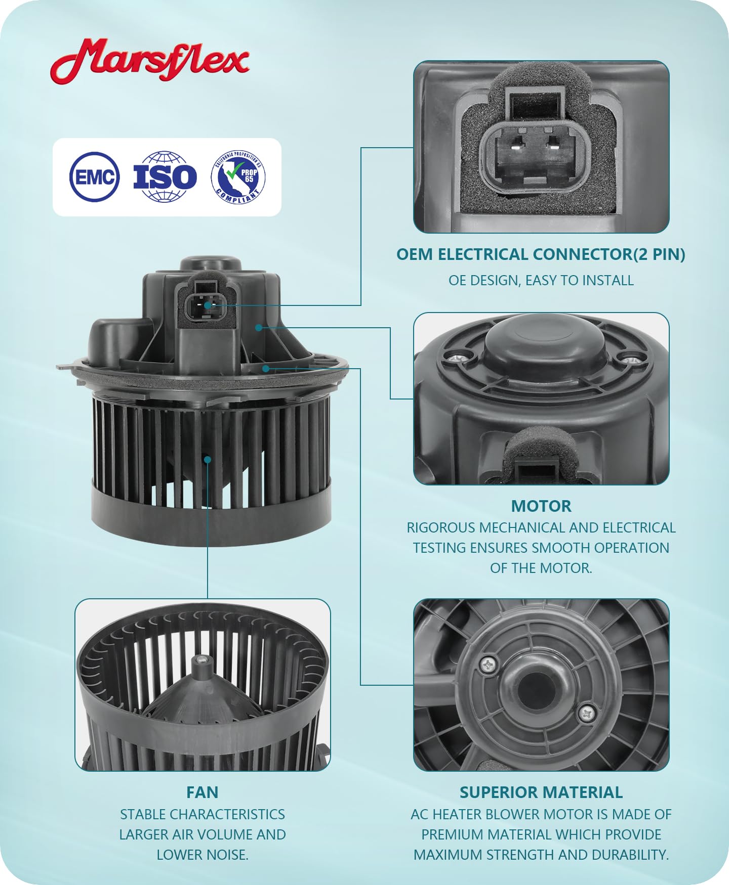 Marsflex foam seal detail protecting motor and minimizing contaminant entry