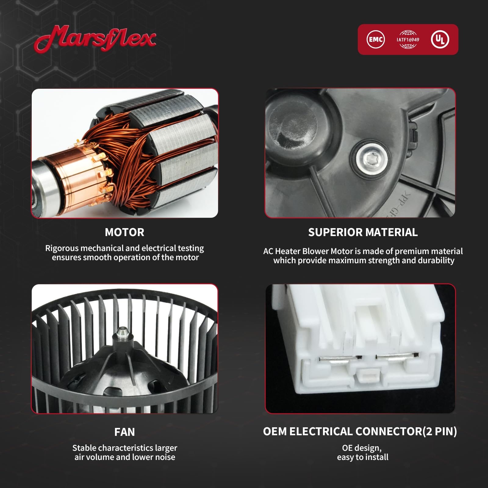 Marsflex wiring connector image showing plug-and-play installation benefit