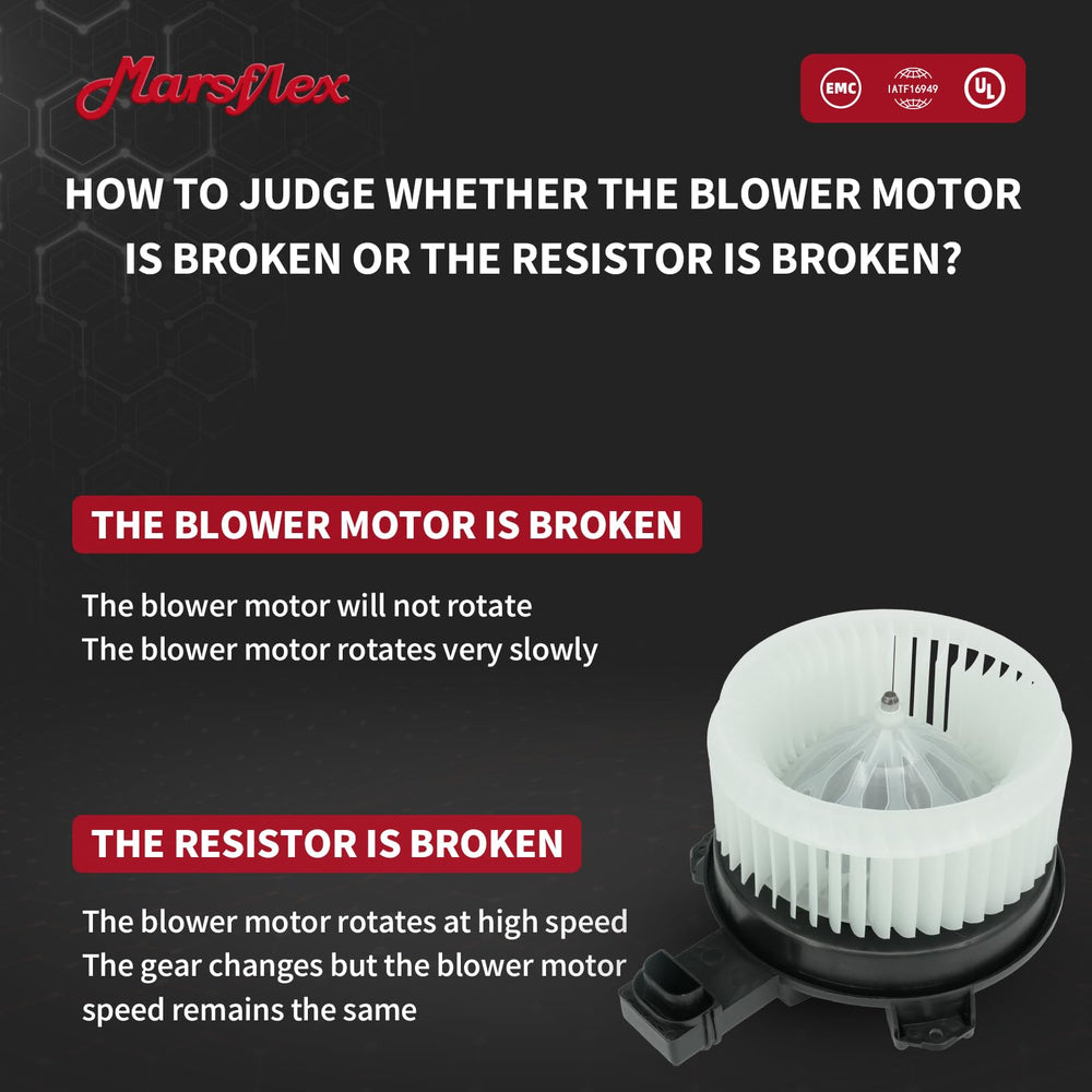 Marsflex motor electrical connector detail ensuring easy plug-in replacement