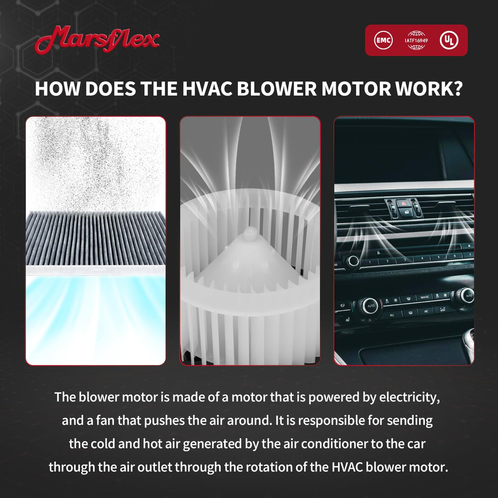 Marsflex blower motor next to ruler showing scale for correct fitment