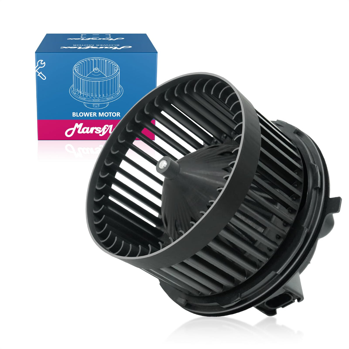 Marsflex front blower motor front view showing complete assembly and fitment benefit