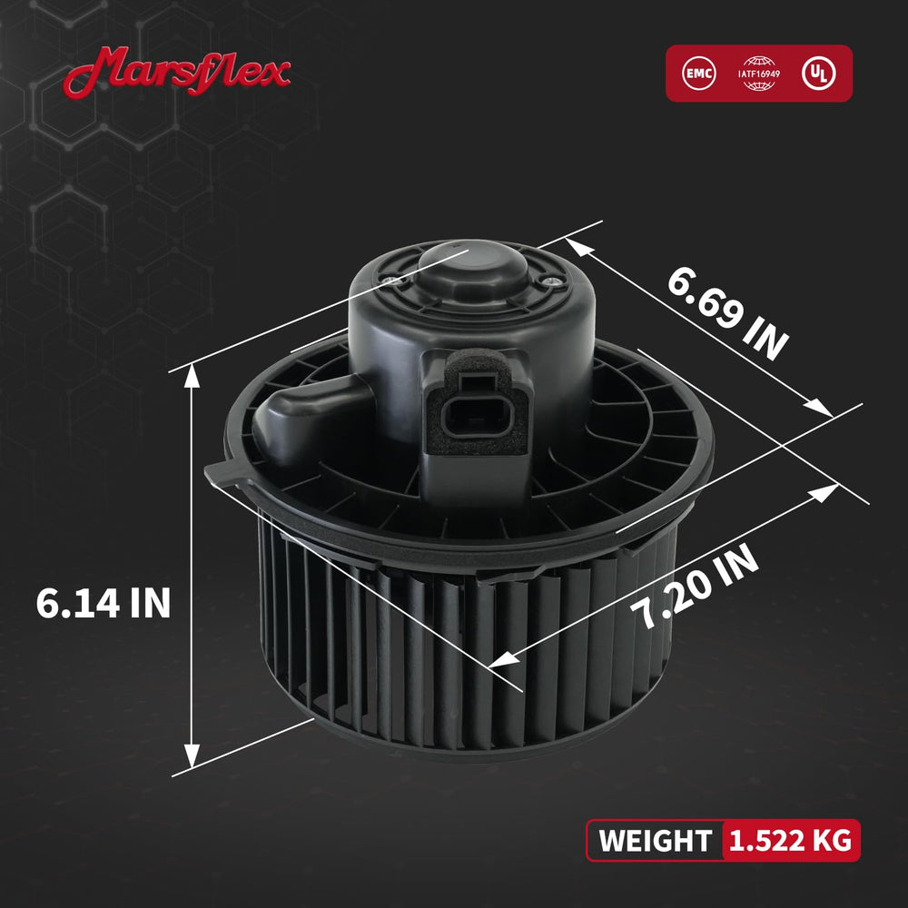 Marsflex blower motor installed in dash demonstrating restored cabin airflow