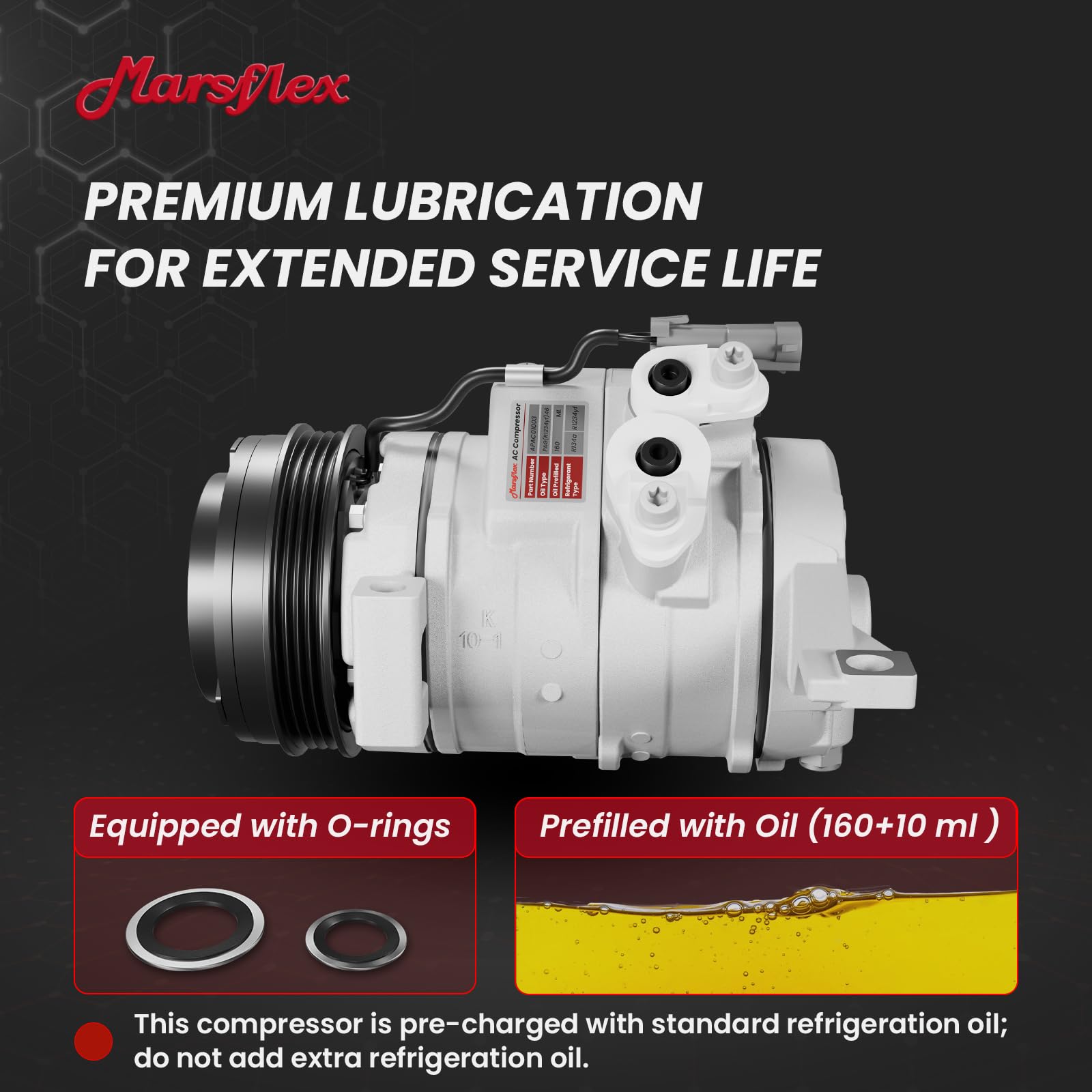 Marsflex compressor in a garage during installation demonstrating professional fitment benefit