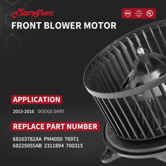 Marsflex front blower motor front view showing fitment benefits