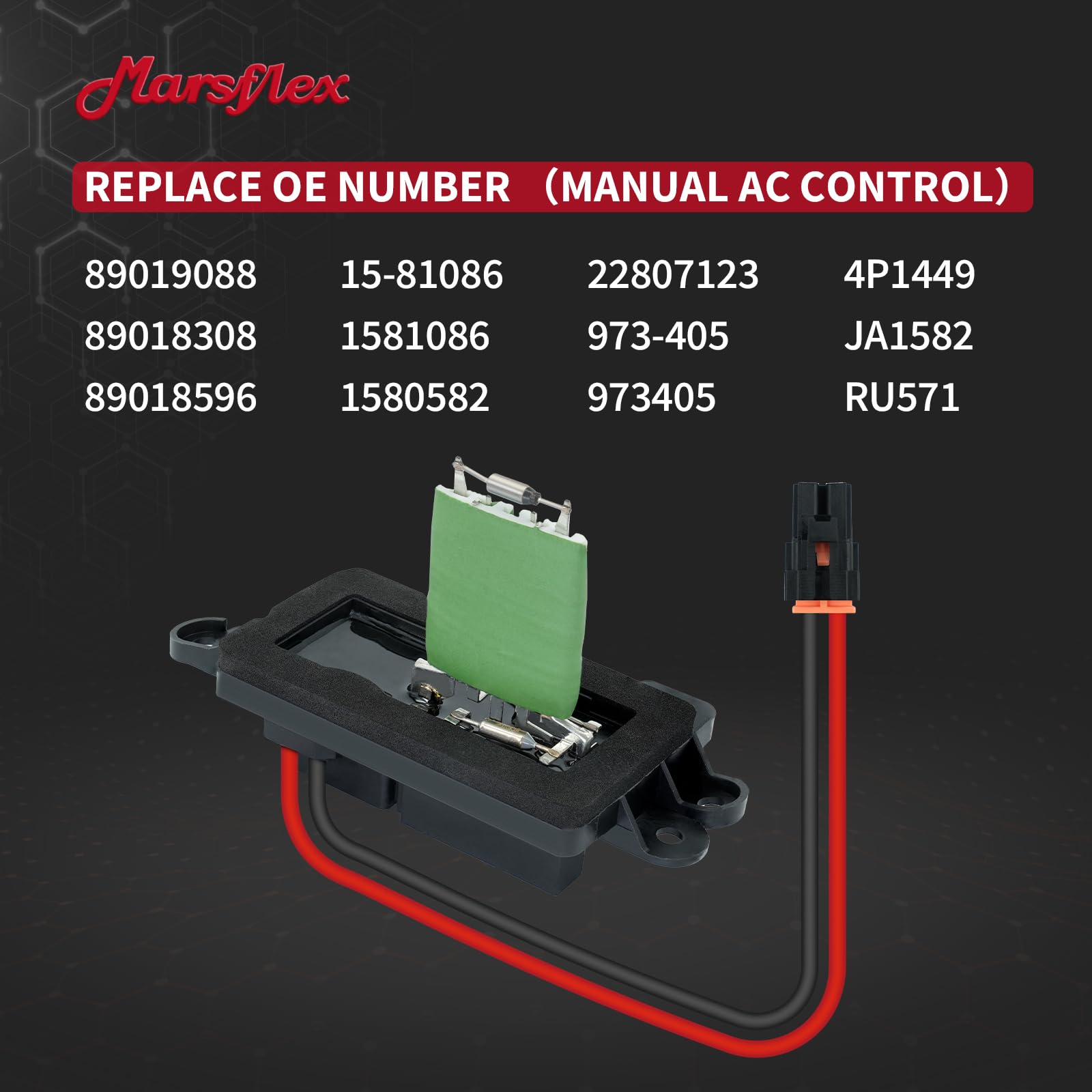 Marsflex mounted installation example demonstrating restored blower speed control in vehicle