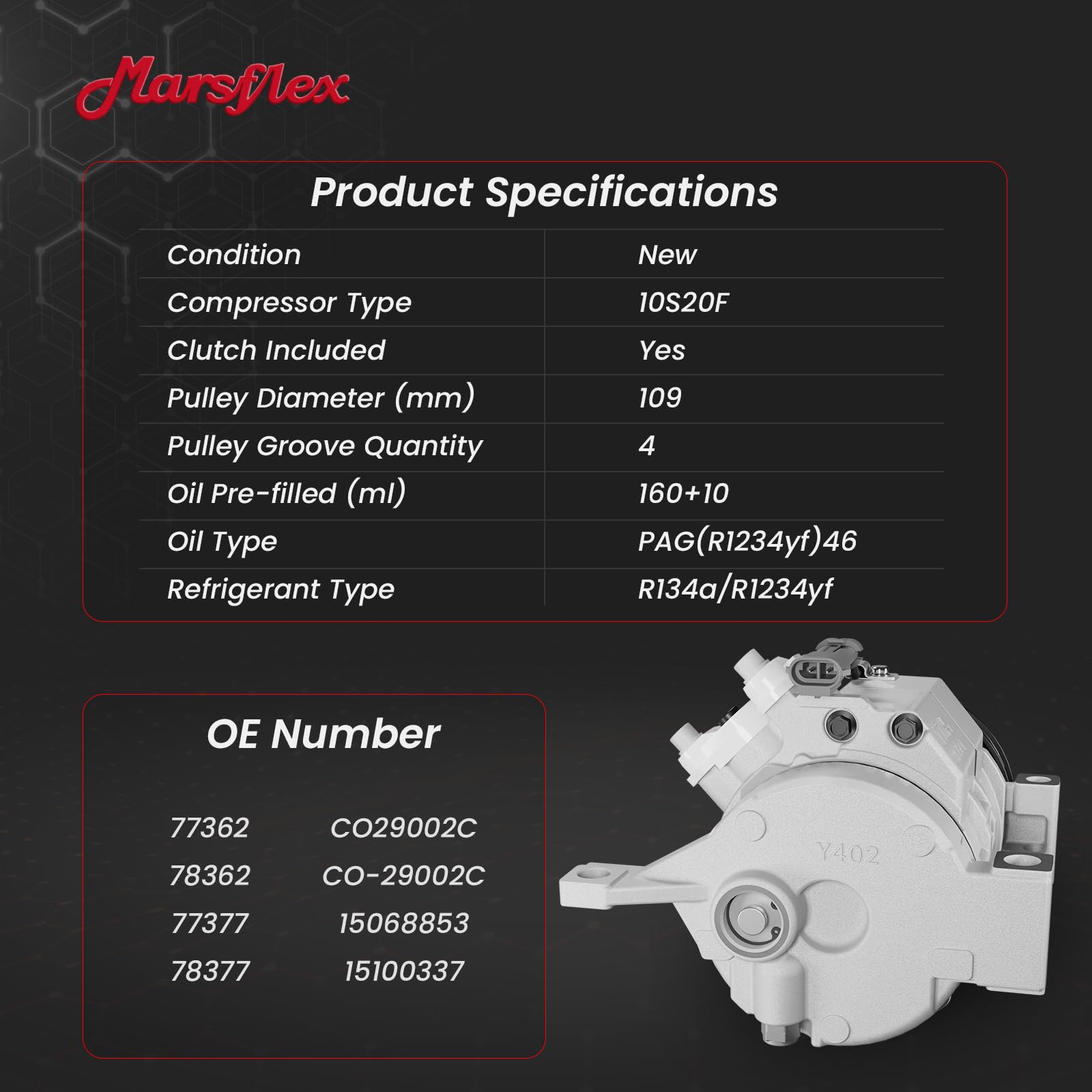 Marsflex pulley 109mm close-up displaying four grooves for proper belt engagement benefit