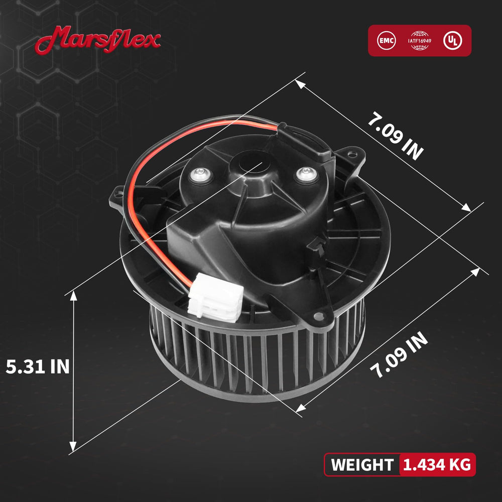 Marsflex motor beside ruler showing size and scale for easy comparison benefit