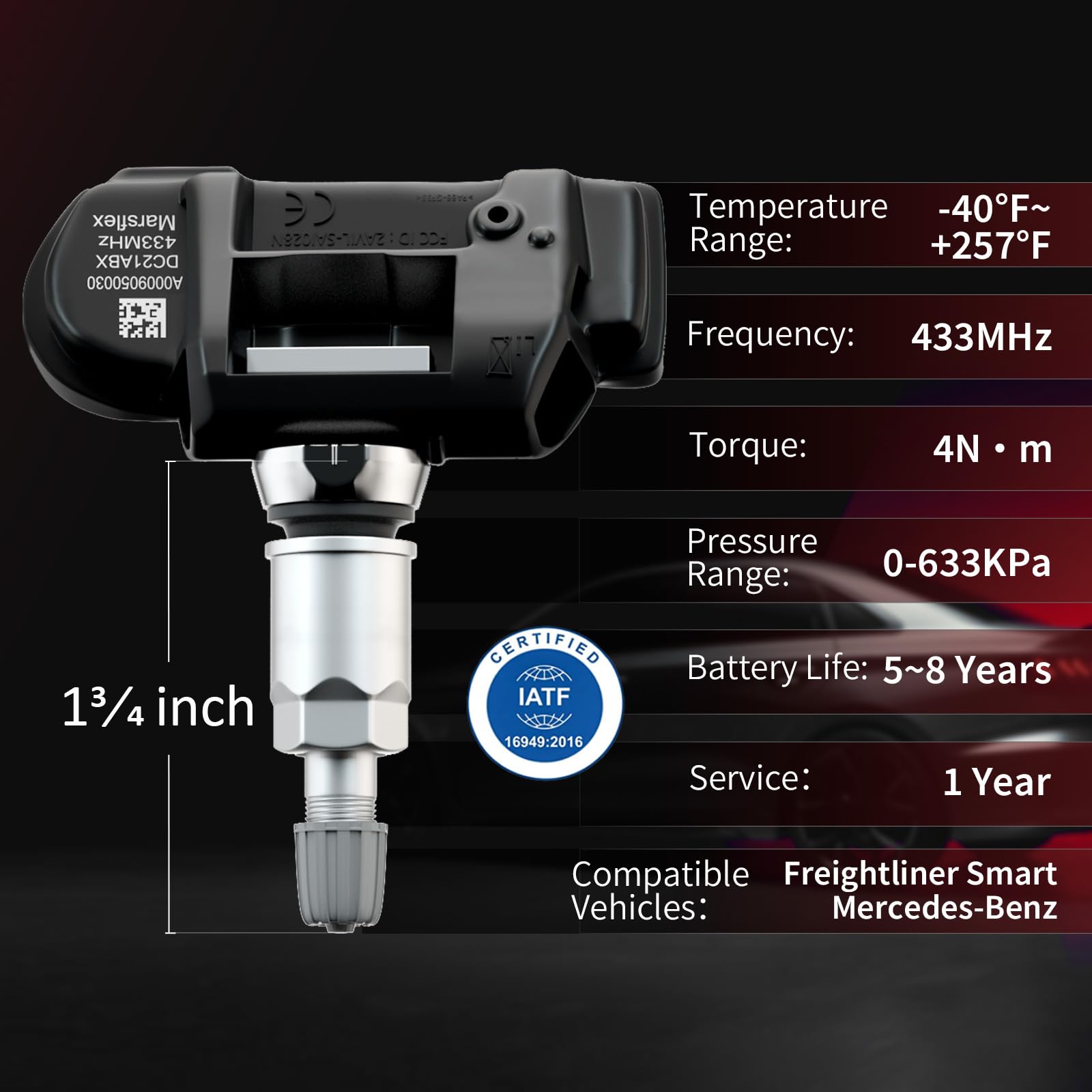 Marsflex sensor close-up on valve showing durable construction benefit