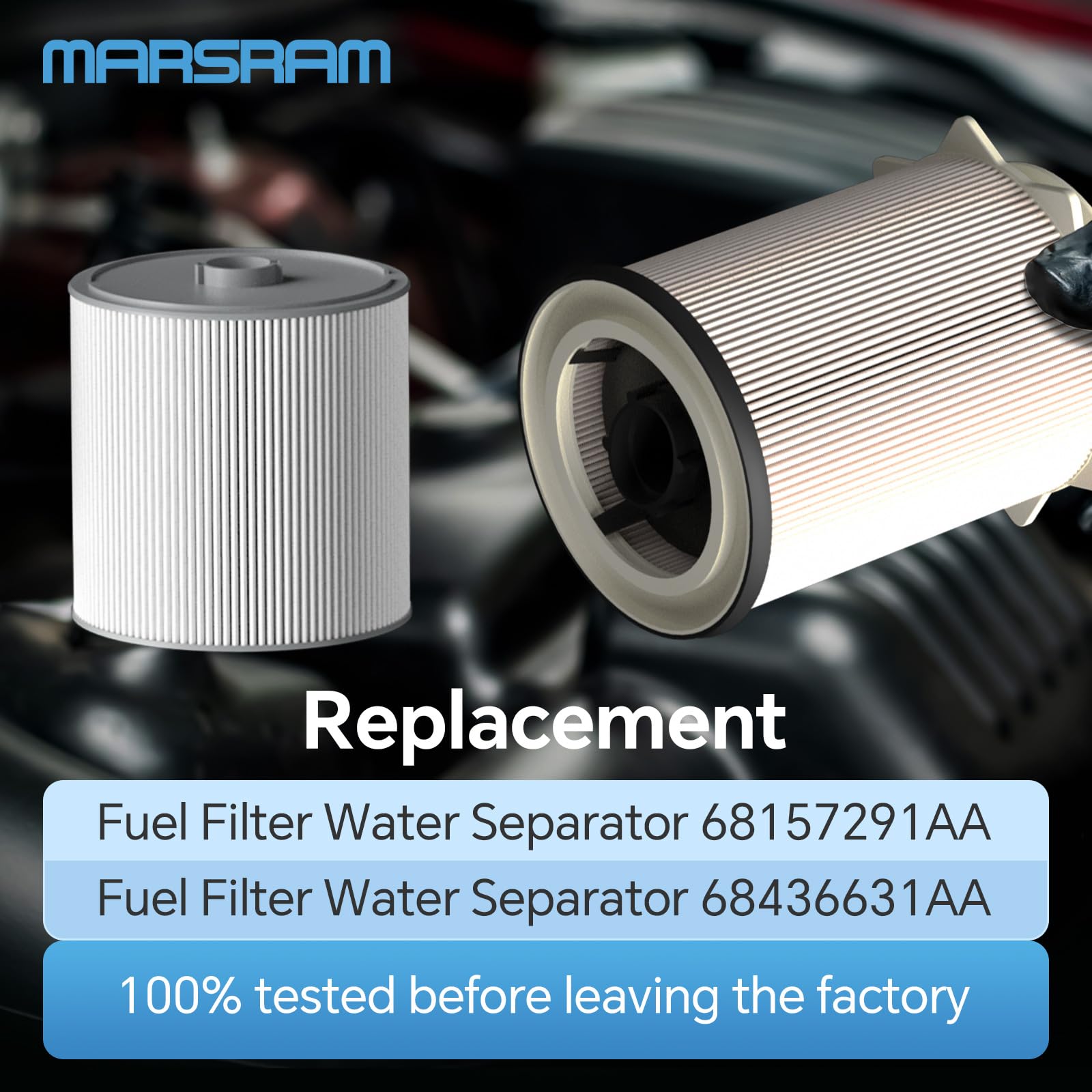 Marsram drain port and seal detail for easy water separation and servicing