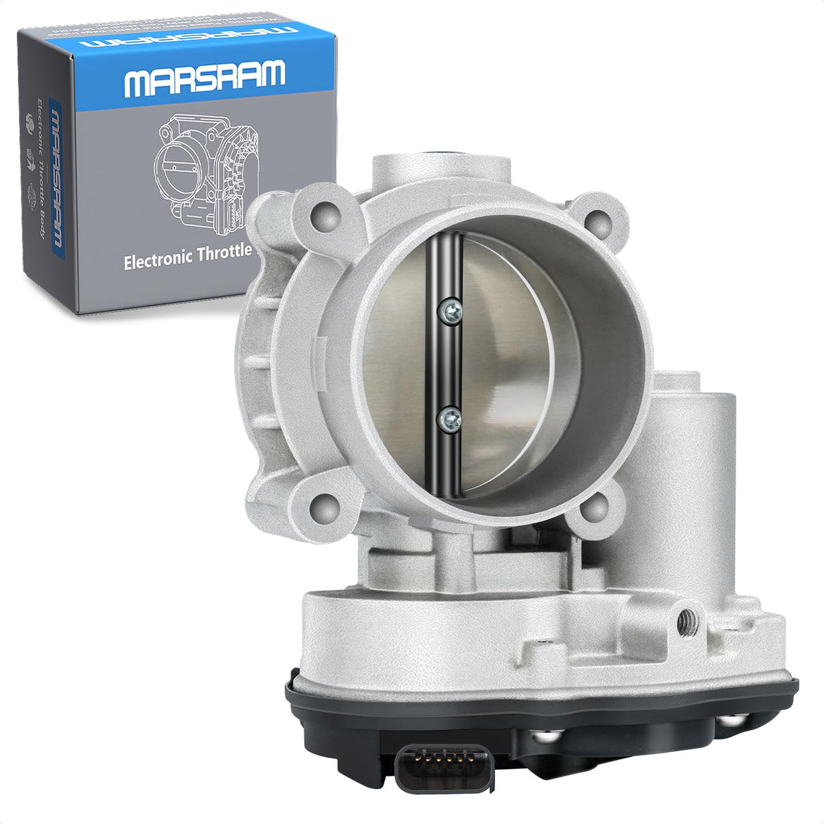 Marsram throttle body front view showing secure fit and improved airflow