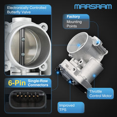 Marsram throttle body valve plate detail highlighting precise airflow control