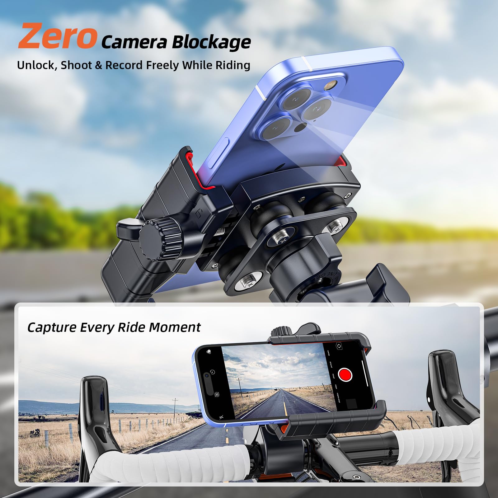 Marsrider semi-open cradle showing camera access and unobstructed photo use