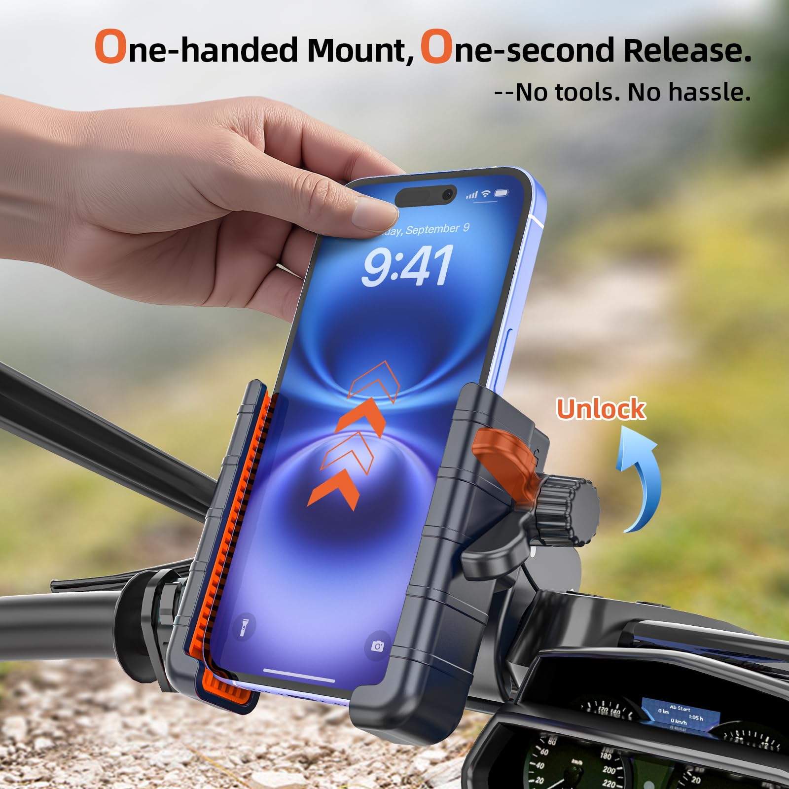 Marsrider silicone pads and ABS faceplate protecting phone from scratches