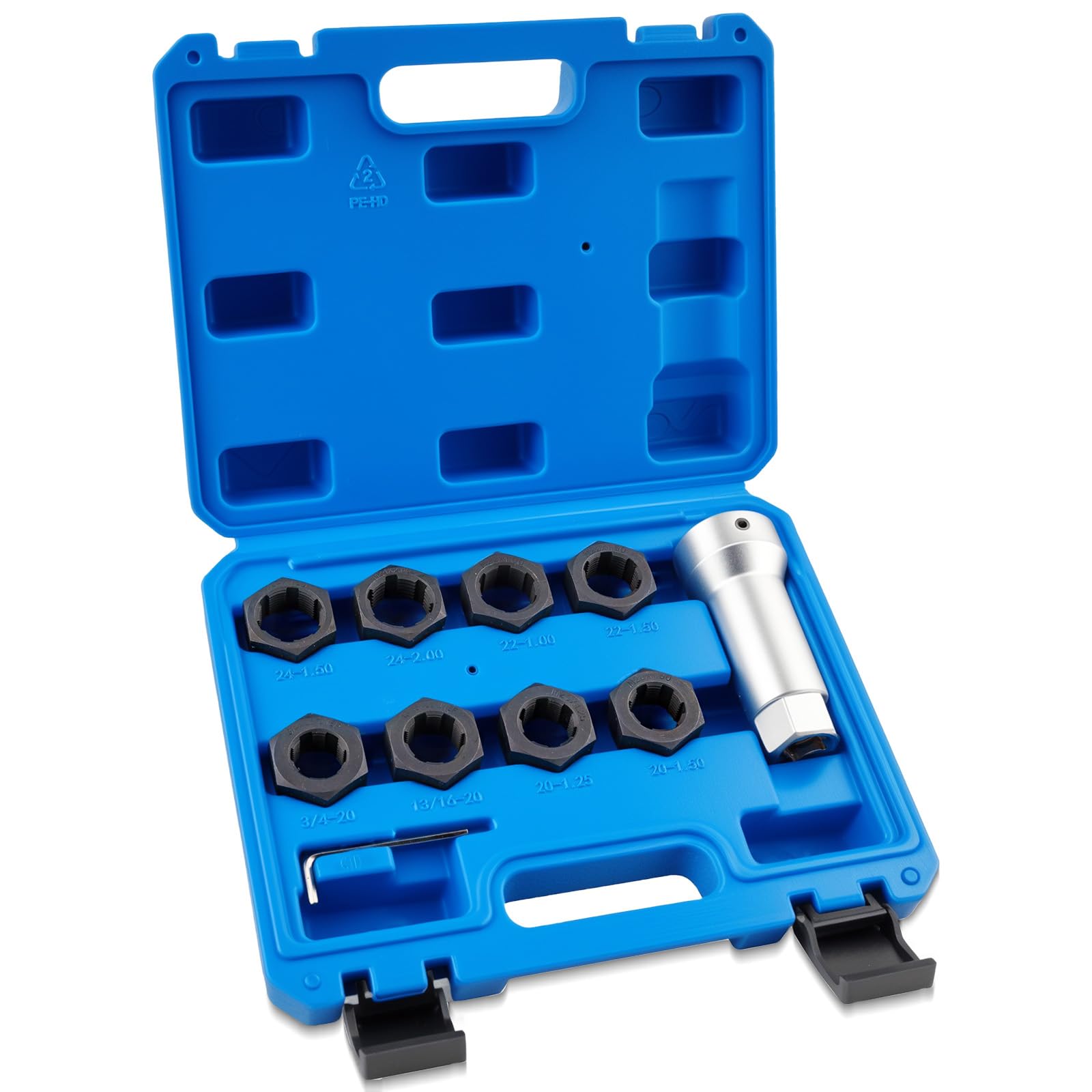 Marvelity front case open showing organized dies and quick access for repairs