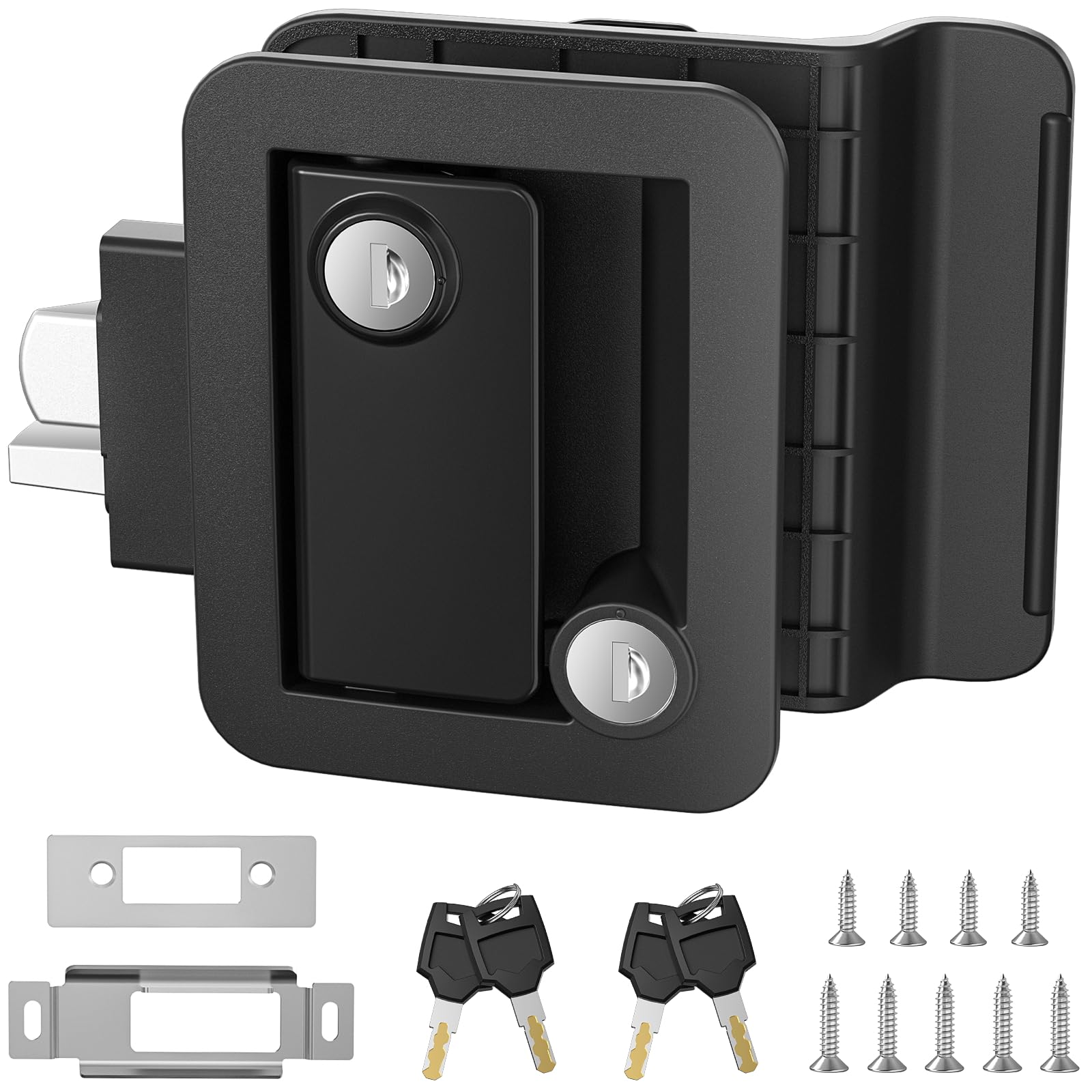 Marvelity front view of assembled lock showing clean fit and secure appearance