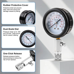Marvelity gauge close-up with large dual-scale dial for clear readings