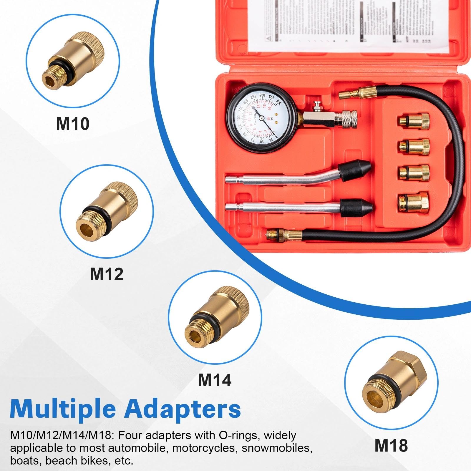 Marvelity extended hose and quick-connects reaching tight engine spaces